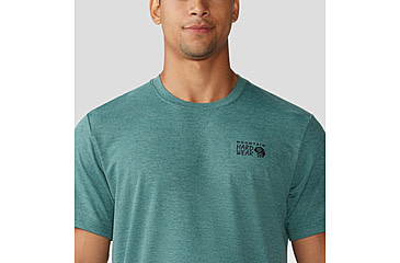 Image of Mountain Hardwear Sunblocker Short Sleeve Shirt - Mens, Blue Pine Heather, Extra Large, 2027891355-XL