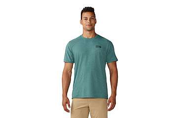 Image of Mountain Hardwear Sunblocker Short Sleeve Shirt - Mens, Blue Pine Heather, Extra Large, 2027891355-XL