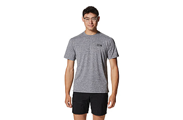 Image of Mountain Hardwear Sunblocker Short Sleeve Shirt - Men's, Foil Grey Heather, S, 2027891-056-S