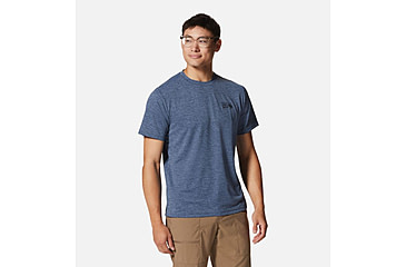 Image of Mountain Hardwear Sunblocker Short Sleeve Shirt - Mens, Zinc Heather, Extra Large, 2027891492-XL