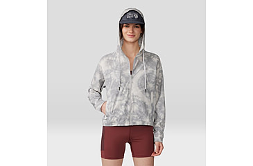 Image of Mountain Hardwear Sunshadow Full Zip Top - Womens, Grey Ice Spore Dye Print, Small, 1982601064-S