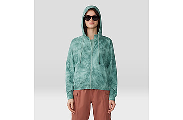 Image of Mountain Hardwear Sunshadow Full Zip Top - Womens, Mineral Spring Spore Dye Print, Small, 1982601334-S