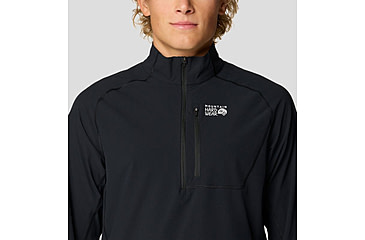 Image of Mountain Hardwear Sunshield 1/2 Zip Top - Mens, Black, L, 190423019526