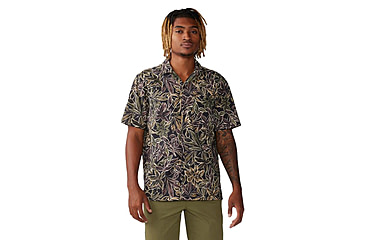Image of Mountain Hardwear Trail Sender Camp Shirt - Mens, Black Floral Print, Medium, 2075061010-M