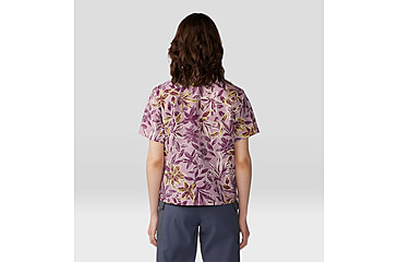Image of Mountain Hardwear Trail Sender Short Sleeve Top - Womens, Pink Moonstone Floral Print, Medium, 2067731556-M