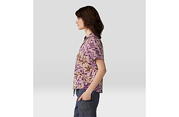 Image of Mountain Hardwear Trail Sender Short Sleeve Top - Womens, Pink Moonstone Floral Print, Medium, 2067731556-M