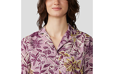 Image of Mountain Hardwear Trail Sender Short Sleeve Top - Womens, Pink Moonstone Floral Print, Medium, 2067731556-M