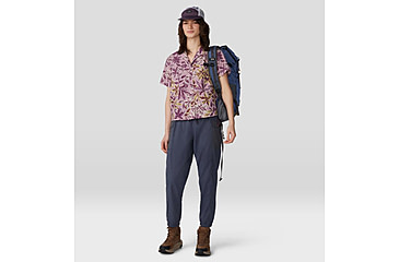 Image of Mountain Hardwear Trail Sender Short Sleeve Top - Womens, Pink Moonstone Floral Print, Medium, 2067731556-M
