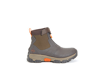 Image of Muck Boots Apex Zip Mid Boots - Mens, Dark Brown/Orange, 9, AXMZ-907-BRN-090