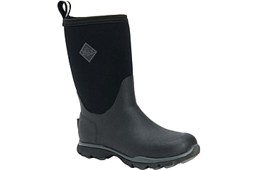 Image of Muck Boots Arctic Excursion Mid Rubber Boot - Men's, Black/Gray, 8, AEP-000-BLK-080