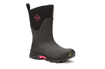 Image of Muck Boots Arctic Ice Grip A.T. Mid Boots - Women's, Black/Hot Pink, 5, ASVMA-404-PNK-050