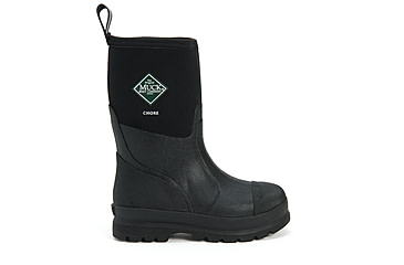 Image of Muck Boots Chore Mid Wateproof Rubber Work Boot - Mens, Black, 5, CHM-000A-BL-050