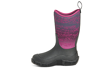 Image of Muck Boots Hale Rubber Boots - Youth, Black/Magenta Digi Terrain Fade, 4, KBH-004-BLK-040
