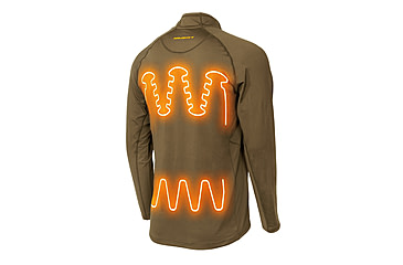 Image of Muddy Nucleus Heated Quarter-Zip Top - Mens, Brown Clay, XL, MUD-HT-QZ-CL-XL
