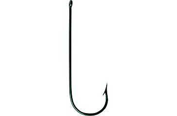 Image of Mustad Aberdeen Hook, Long Shank, Round Bend Light Wire, Ringed Eye, Blue, Size 8, 10 per Pack, 3261-BU-8-10