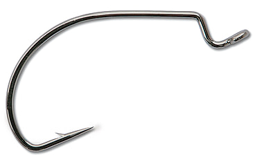 Image of Mustad Ultrapoint Big-Mouth Tube Bait Hook, Needle Point, Extra Wide Gap, Black Nickel, Size 3/0, 5 per Pack, 38104NP-BN-3/0-5U