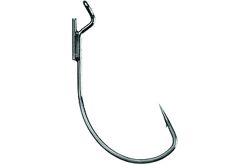 Image of Mustad Ultrapoint Grip-Pin KVD WormHook, Needle Point, Extra Wide Gap, Ringed Eye, Black Nickel, Size 2/0, 5 per Pack, 38101NP-BN-2/0-5U
