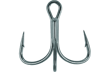 Image of Mustad Ultrapoint KVD Elite Triple Grip Treble Hook, Needle Point, 2X Short Shank, Wide Gap, Black Nickel, Size 4, 11 per Pack, TG76NP-BN-4-11U