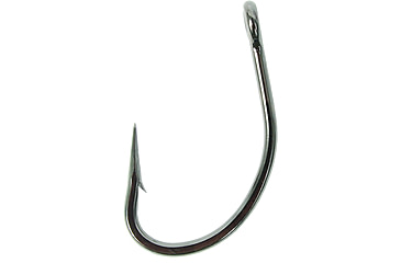 Image of Mustad UltraPoint Live Bait Hook, Needle Point, 3X Short Shank, OShaughnessy, Ringed Eye, Black Nickel, Size 1, 25 per Pack, 9174NP-BN-1-25U