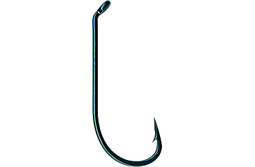 Image of Mustad Virginia Hook, Slightly Curved/Hollow Point, Down Eye, Blue, Size 5, 100 per Pack, 4011D-BU-5-100