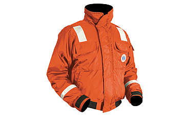 Image of Mustang Survival Classic Bomber Jacket w/SOLAS Reflective Tape - Medium - Orange 27615