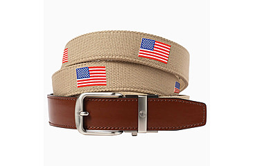 Image of Nexbelt Embroidered USA Belt, Tan/Blue, Up to 50 Waist, CEP2272