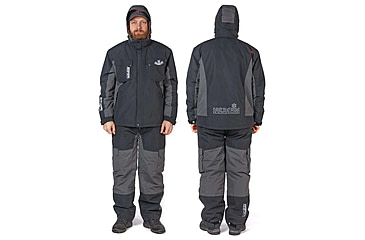 Image of Norfin Boat Insulated Rain Bibs - Men's, Gray Black, Large, 677803-L