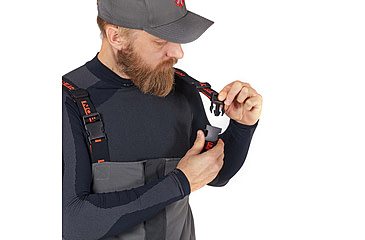Image of Norfin Boat Insulated Rain Bibs - Men's, Gray Black, Large, 677803-L