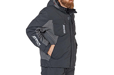 Image of Norfin Boat Insulated Rain Jacket - Men's, Gray Black, Extra Large, 677704-XL