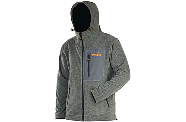 Image of Norfin Fleece Jacket w/ Hood Onyx - Men's, Grey, Extra Large, 450004-XL