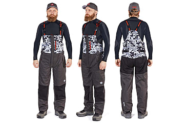 Image of Norfin Pro Dry 3 Rain Bibs - Men's, Camo, Large, 514903-L