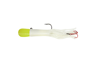 Image of Northland Fishing Tackle Level-Head Predator Tube Lure, White/Chartruese Top, 3/4oz, NL-LHPT7-110
