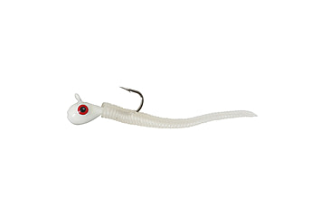 Image of Northland Fishing Tackle Rigged Tungsten Bloodworm Lure, Glo White, 1/28 oz, NL-TBR12-13