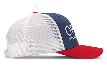 Image of OPMOD Trucker Hat Embroidered Logo, Lt. Navy/White/Red, OPM-Lt. Navy/Wht/Red