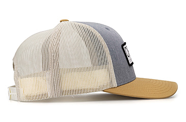 Image of OPMOD Trucker Hat Embroidered Patch, Heather Grey/Birch/Biscuit, OPMHea Greiscuit-Heath/Bi