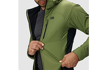 Image of Outdoor Research Deviator Hoodie - Mens, Willow/Black, Large, 3004650749008