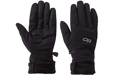 Image of Outdoor Research Fuzzy Sensor Gloves - Womens, Black, Large, 2776310001008