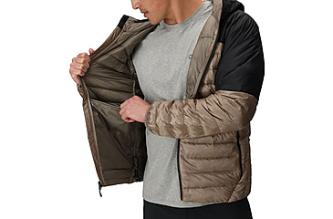 Image of Outdoor Research Helium Down Hoodie - Mens, Sable/Black, Large, 2775722957008