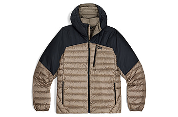 Image of Outdoor Research Helium Down Hoodie - Mens, Sable/Black, Large, 2775722957008