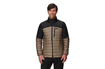 Image of Outdoor Research Helium Down Jacket - Mens, Sable/Black, Large, 3220952957008