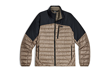 Image of Outdoor Research Helium Down Jacket - Mens, Sable/Black, Large, 3220952957008