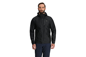 Image of Outdoor Research Helium Rain Jacket - Mens, Black, S, 3224020001006