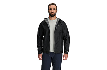 Image of Outdoor Research Helium Rain Jacket - Mens, Black, S, 3224020001006