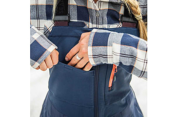 Image of Outdoor Research MT Baker Storm Bibs - Womens, Elk/Naval Blue, Extra Small, 2832102053005