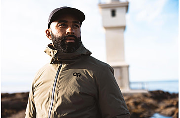 Image of Outdoor Research Stratoburst Stretch Rain Jacket - Mens, Ranger Green, Small, 3008932288006