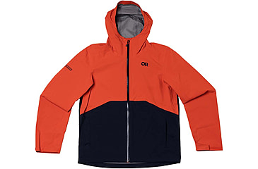 Image of Outdoor Research Stratoburst Stretch Rain Jacket - Mens, Spice/Dark Navy, Small, 3008932726006
