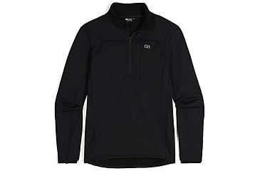 Image of Outdoor Research Vigor Grid Fleece Half Zip - Mens, Black, Extra Large, 3005010001009