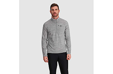 Image of Outdoor Research Vigor Grid Fleece Half Zip - Mens, Grey Heather, 2XL, 3005011050010