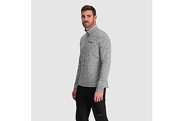 Image of Outdoor Research Vigor Grid Fleece Half Zip - Mens, Grey Heather, 2XL, 3005011050010
