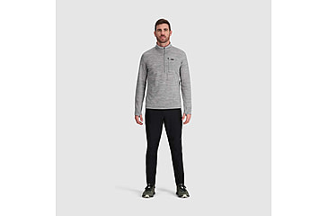 Image of Outdoor Research Vigor Grid Fleece Half Zip - Mens, Grey Heather, 2XL, 3005011050010